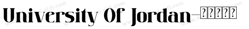 University Of Jordan字体转换